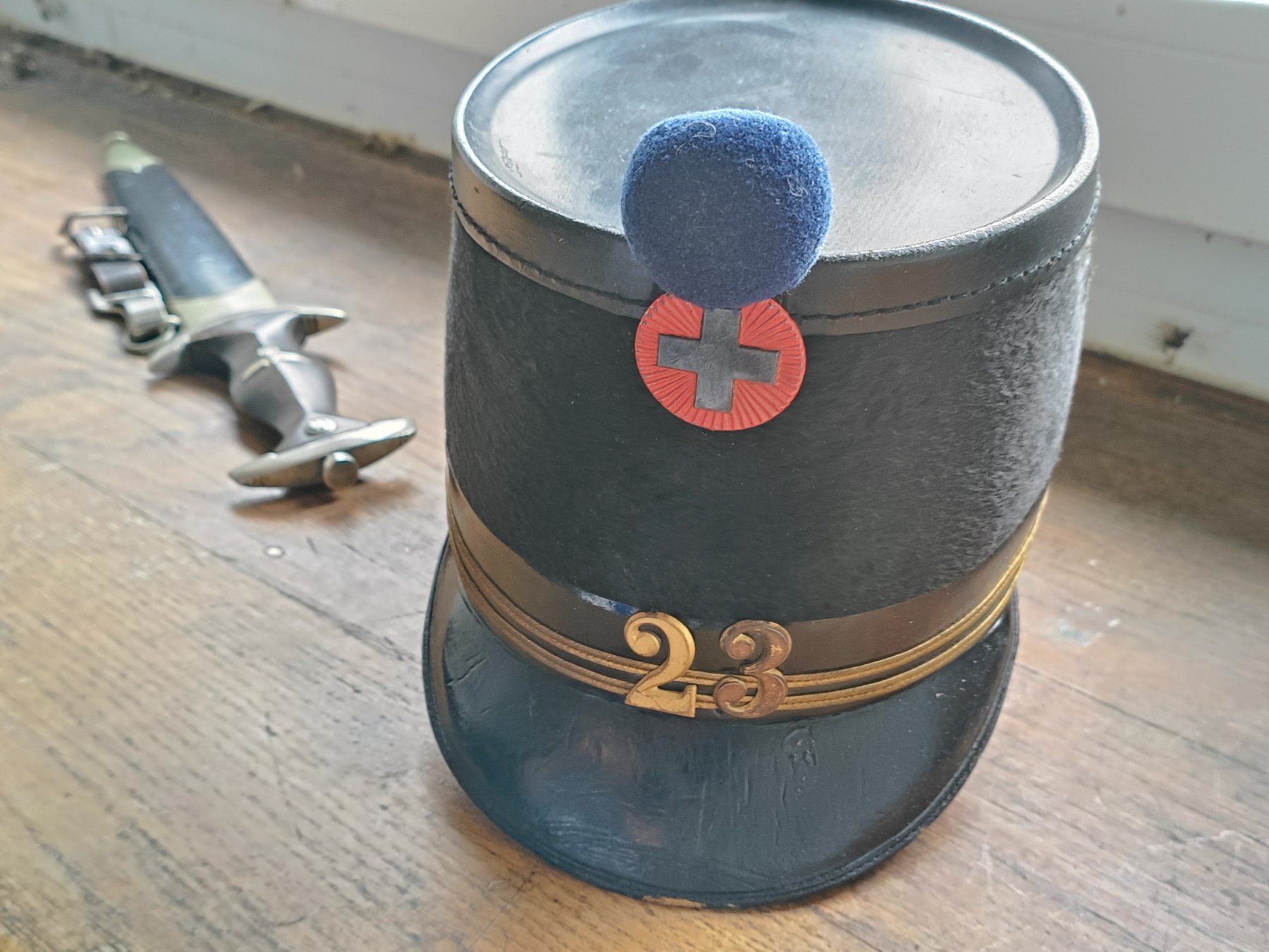 Armée suisse Uniformes: Tschako 1898 Oberleutnant Apotheker – D'occasion à Brugg AG par Ente015