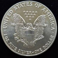 US $ American Eagle 1 Unze Silber 999/1000, 1989