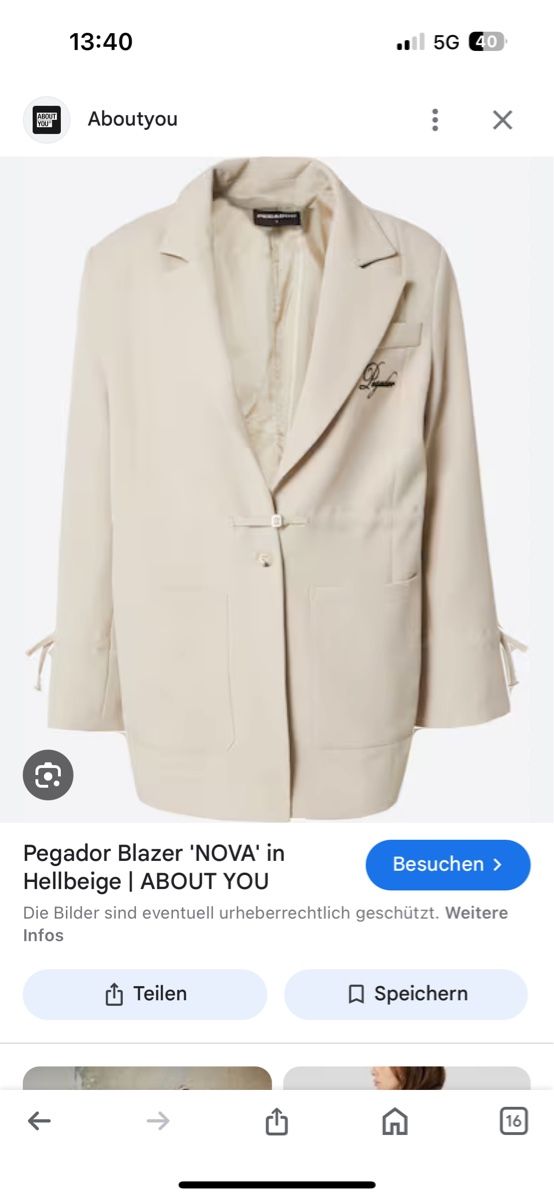 Completi & Tailleur: PEGADOR Blazer "NOVA" beige Gr. XL – Usato da Bütschwil venduto da ale_w6wk 1