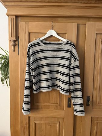 leichter Zara Pulli gestreift Gr. M etwas cropped 39% Baumw.