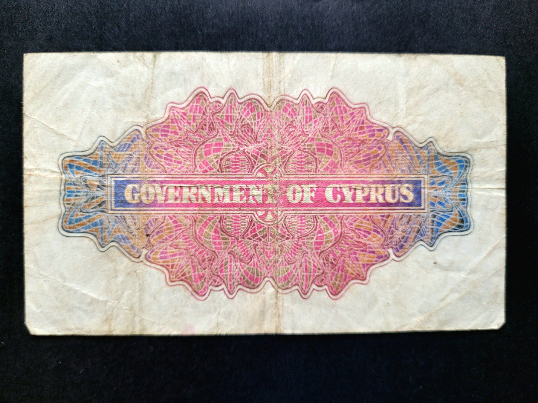 Banconote: Geldnote Five Shillings von Zypern 1952 – Usato da Schaffhausen venduto da robuco 3