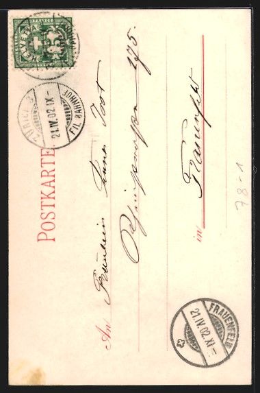 Cartoline postali: Litho Schweiz, Helvetia mit Schild, Kant – Usato da Berlin venduto da bartko-reher 1