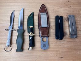 6 Stk. Werkzeuge / Messer / Leatherman Tool
