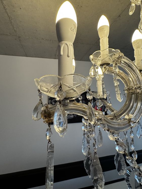 Lustres & lampes de plafonds: Elegante Kristall-Kronleuchter Lampe – D'occasion à Emmenbrücke par sandy.oppliger 4