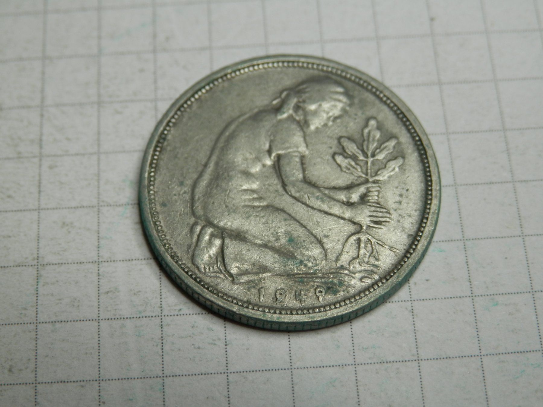 Tutti le monete: Deutschland 50 Pfennig, 1949 G – Usato da Weiach venduto da weiach81