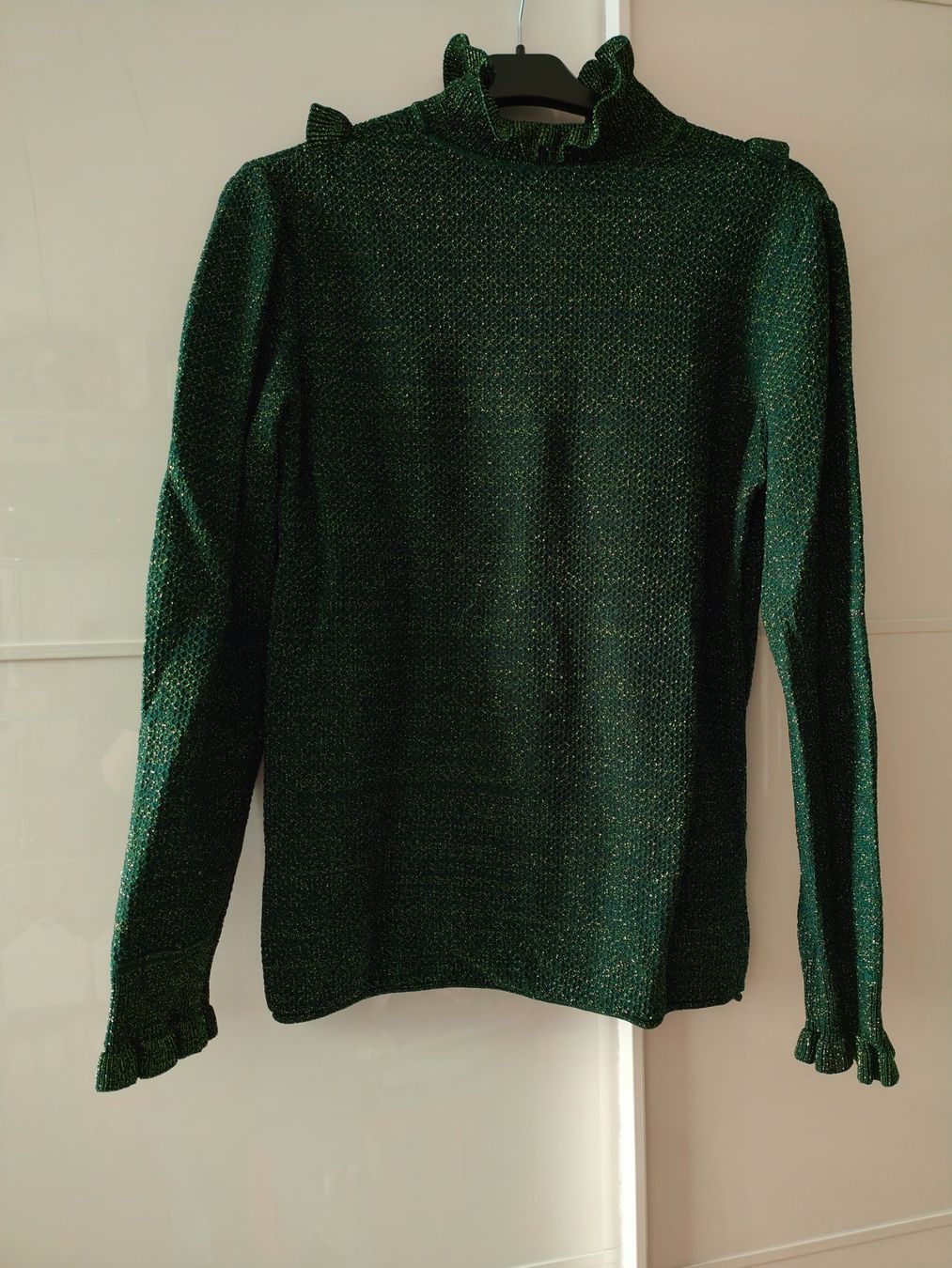 Maglioni & Felpe: Dunkelgrüner Pullover mit Glitzergarn (Adolfo Dominguez)  L – Usato da Thun venduto da flower0211 1