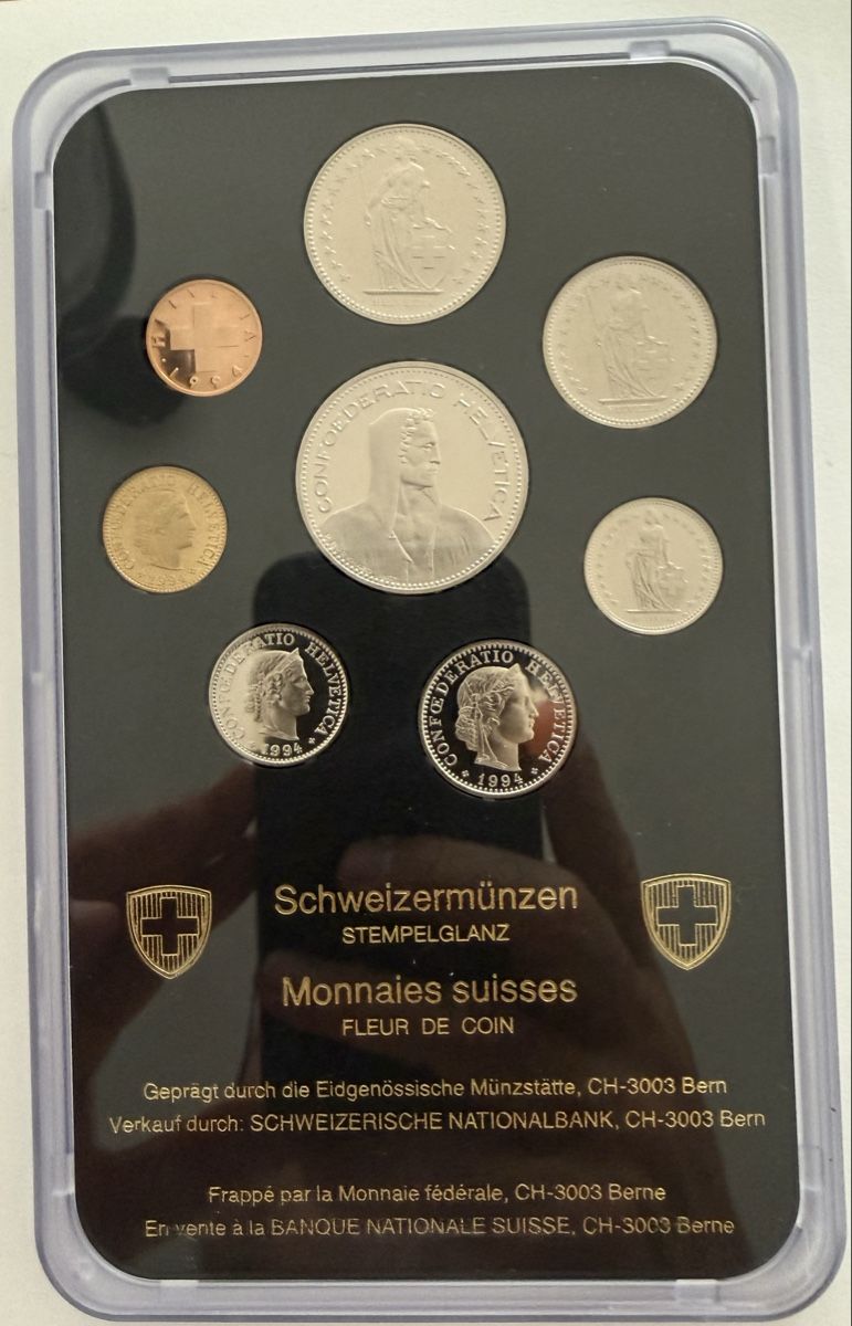 Tutti le monete: Schweizer Münzsatz Stempelglanz 1994 – Usato da Appenzell venduto da Wumo74 1