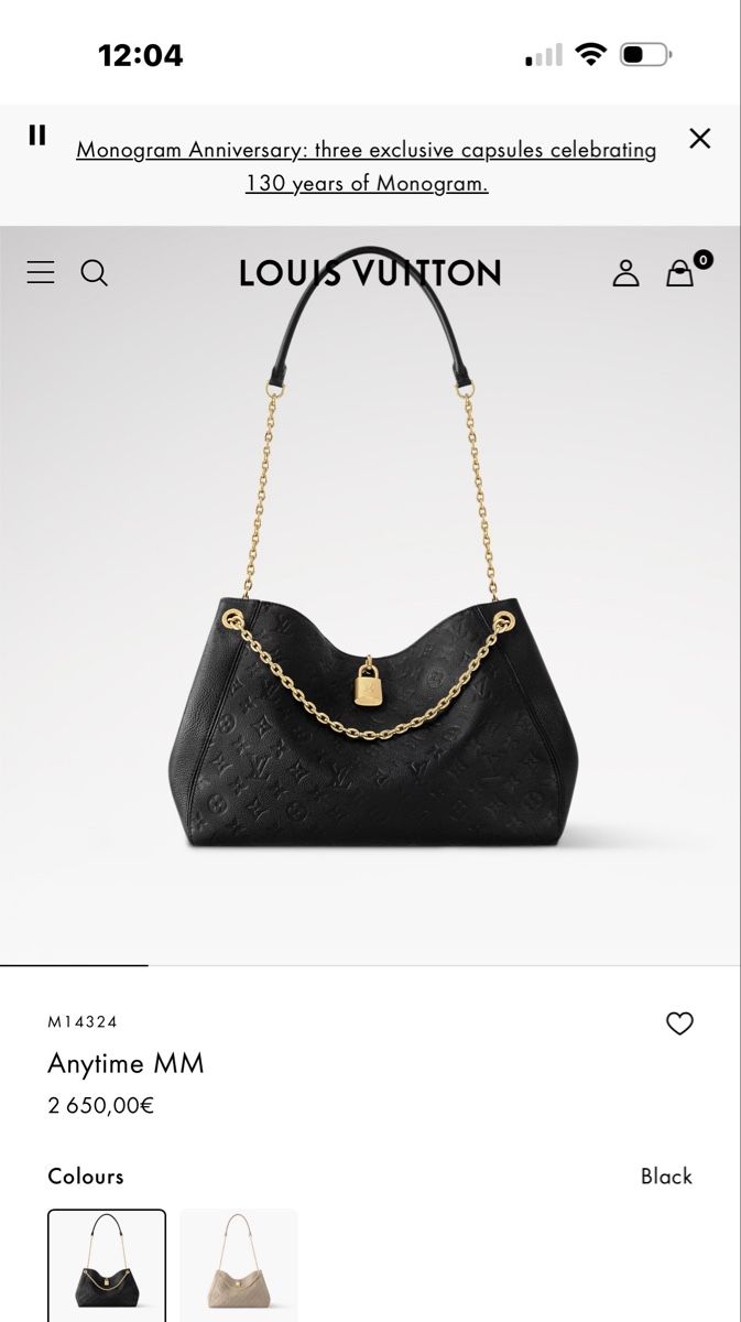Louis Vuitton Borse da donna: Louis Vuitton Anytime MM – Usato da Subingen venduto da terli 4
