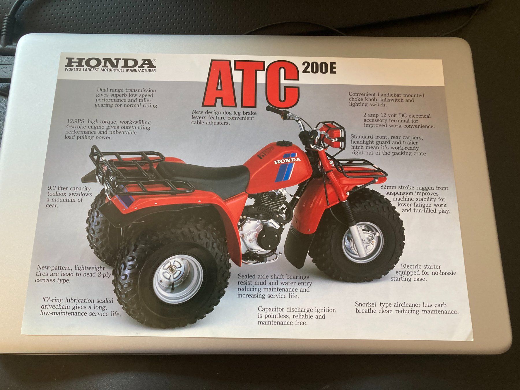 Honda Documenti: Prospekt HONDA ATC 200E – Usato da Filzbach venduto da Sugi7