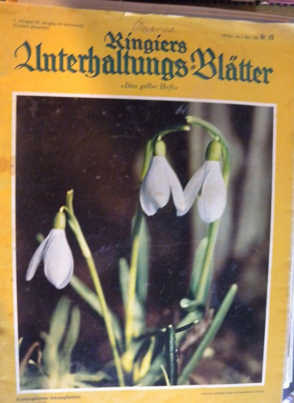 Riviste & Magazine: Ringiers Unterhaltungsblätter Nr. 10 – Usato da Hauenstein venduto da davia72