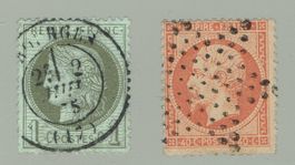 Frankreich 1862/1871, Napoleon und Ceres, 2 schöne Stempel