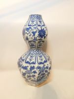 Doppelkörper Vase Porzellan blau weiss China