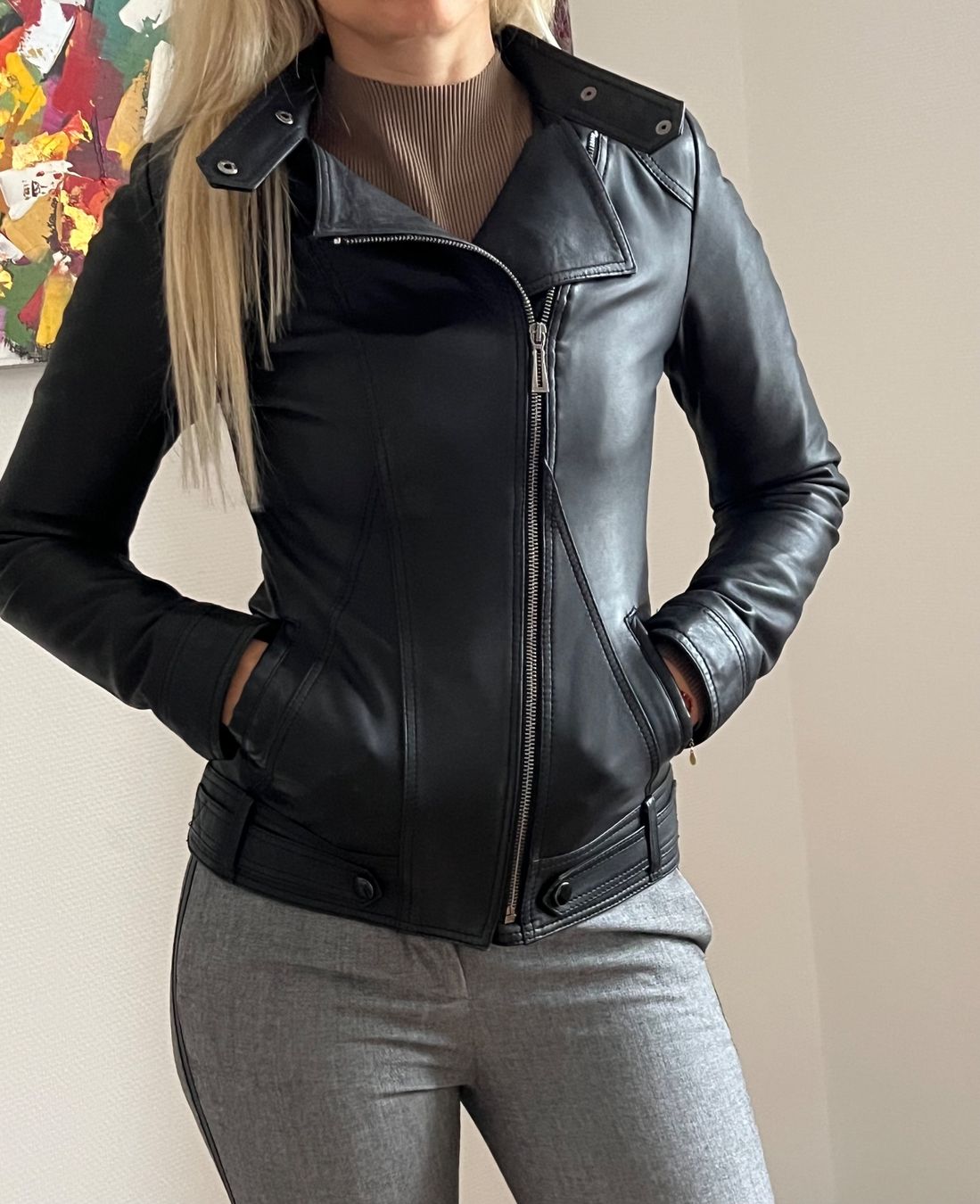 Giacche: Schwarze Damen Lederjacke  Grösse S – Usato da Zürich venduto da ost_5sdl 5
