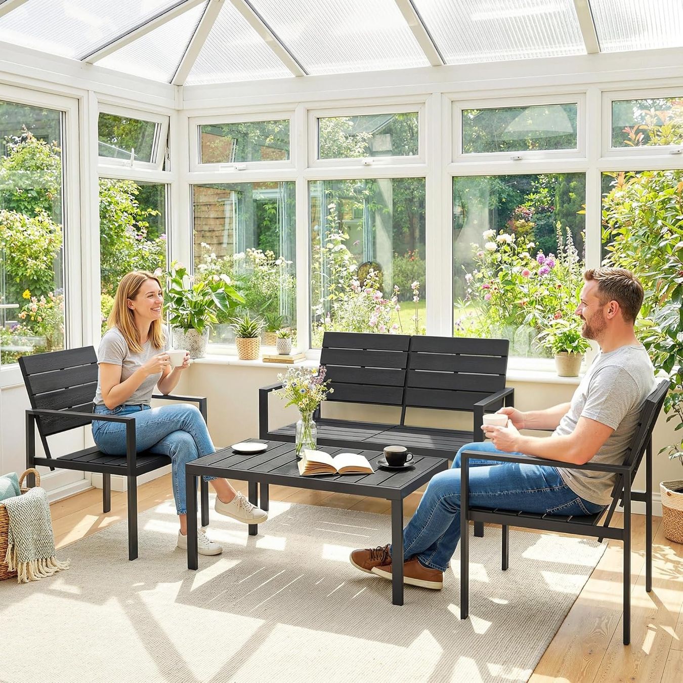 Tischset: Gartenmöbel Set 4 Personen Lounge mit Sofa & Sessel – Neu und originalverpackt aus Zürich von jasminleut 7