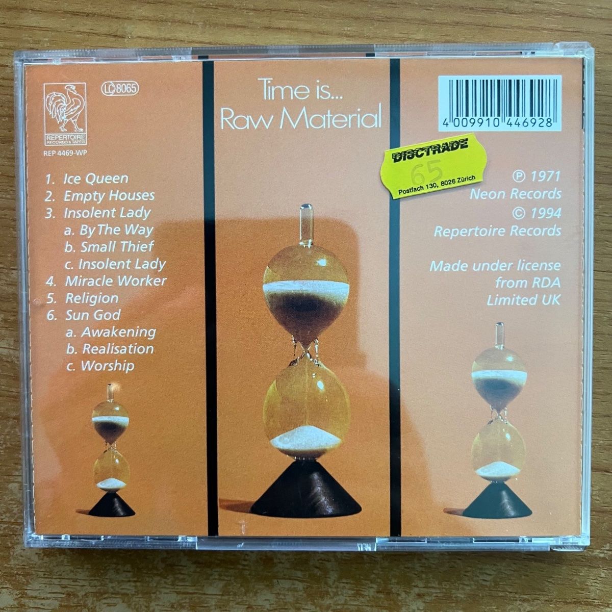 CDs: Raw Material - Time Is... / CD - 1. D-Press. 1994 on CD – Gebraucht aus Gais von soundcave57 1