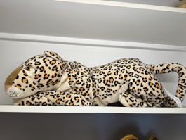 Stofftier Leopard gross liegend guter Zustand