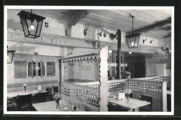 Basel, Conti-Stube im Hotel Continental, etwa 1950