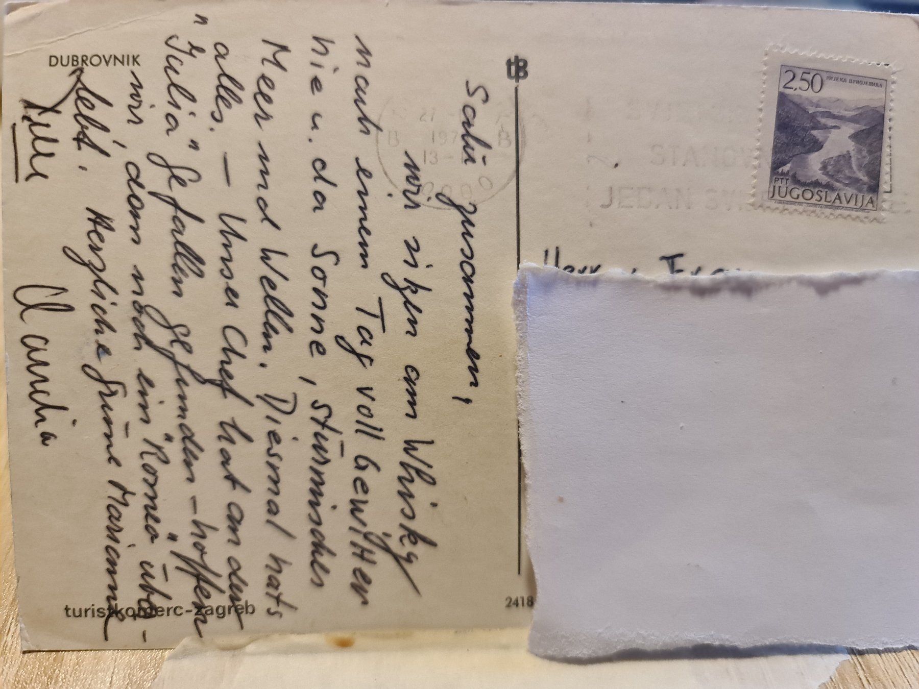 Cartoline postali: Ansichtskarte Dubrovnik Jugoslavia – Usato da Dintikon venduto da Vexi 1