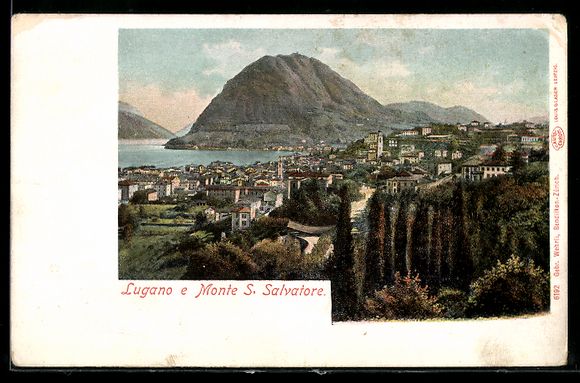 Cartes postales: AK Lugano, Panorama e Monte S. Salvatore – D'occasion à Berlin par bartko-reher