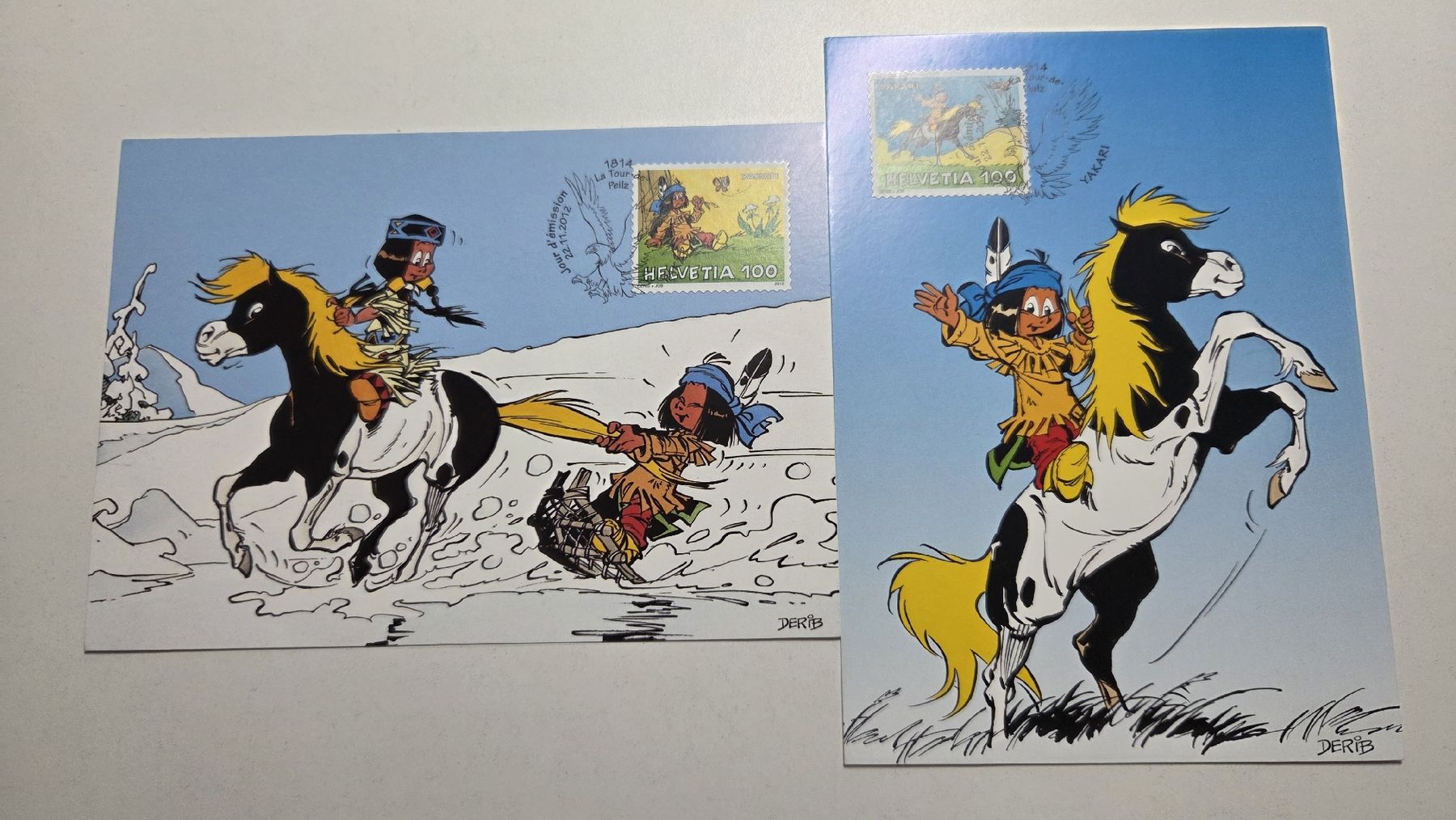 Alle Briefmarken: 2012 Maximumkarten Yakari – Gebraucht aus Arni AG von Moth68