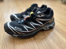 Salomon XT 6 GTX UNISEX - Sneaker low - bla ck/silver-colour