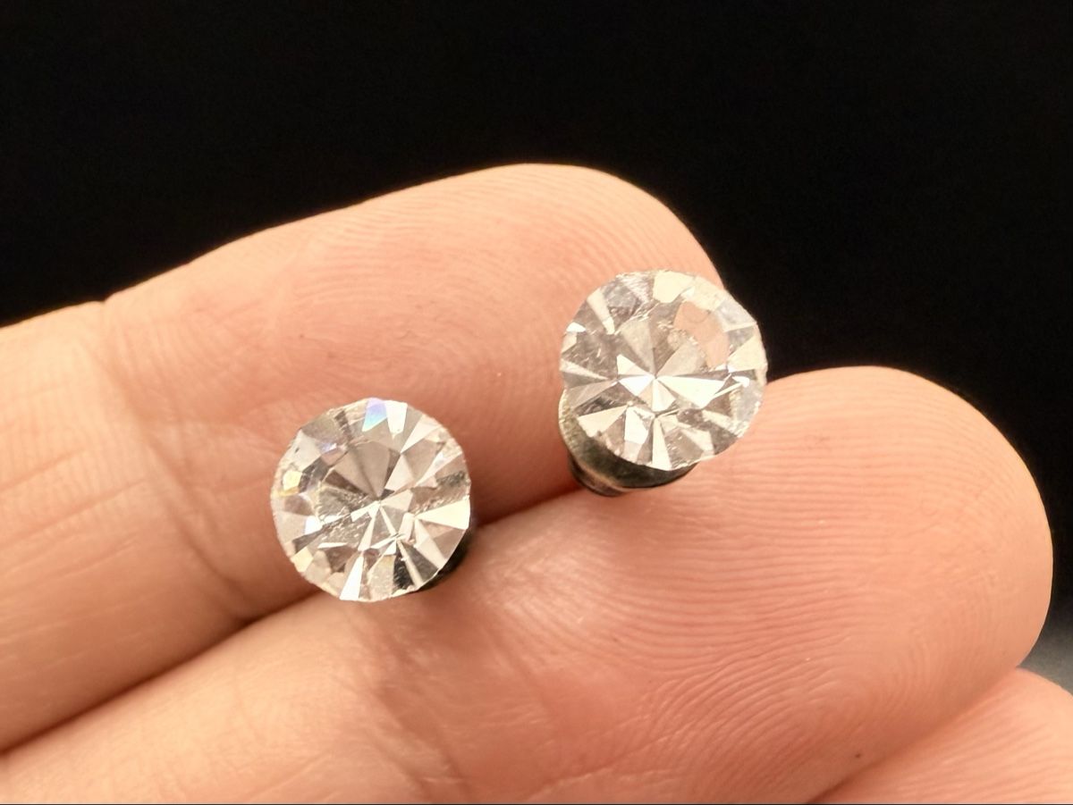 Ohrringe & -stecker: Vintage Kristall Loch Ohrringe – Gebraucht aus Lamone von LaCantinaMagica 1