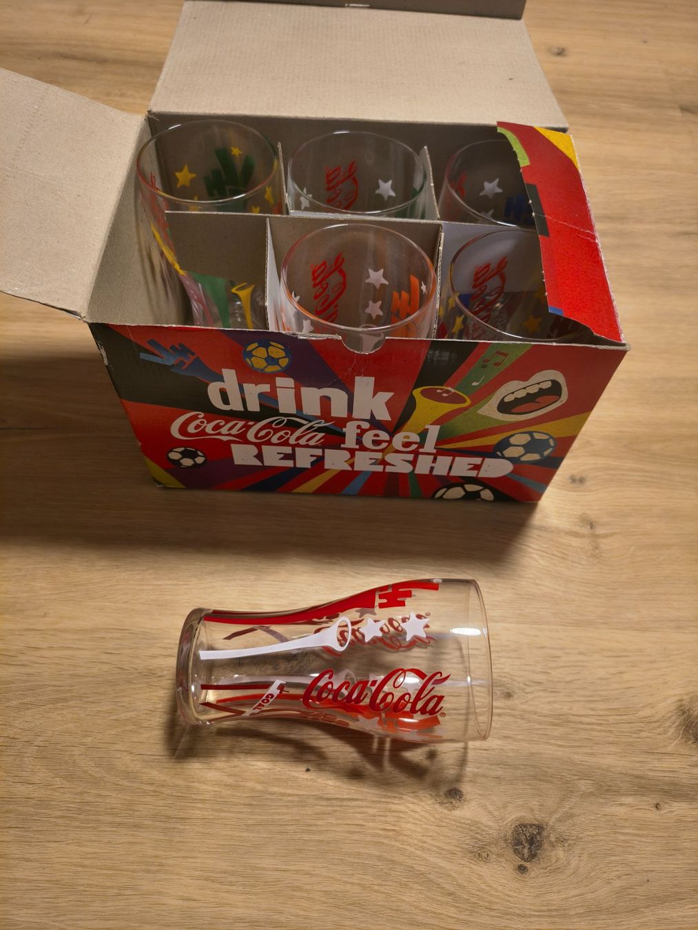 Coca Cola WM 2010 Gläser Set 6stk. OVP South Africa Vintage (Gebraucht ...