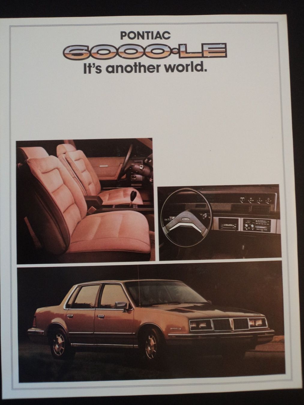 Pontiac Dokumente: Prospekt Datenblatt Pontiac 6000 LE 1982 – Gebraucht aus Schwarzenburg von modelCARama