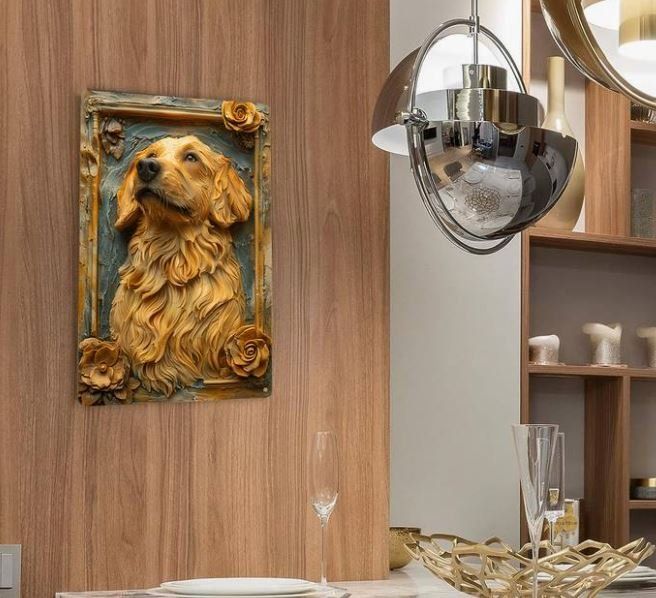 Insegne: Aluschild Golden Retriever – Nuovo e nell'imballaggio originale da Langenbruck venduto da Gumsi 1