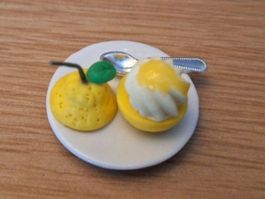Zitronensorbet Handgemacht, Keramik