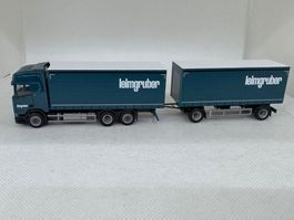 Scania CR20 Anhängerzug Leimgruber Schweiz Herpa 1:87