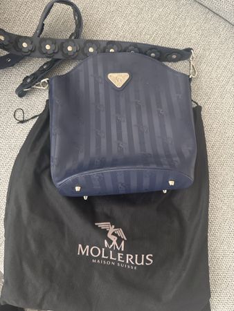Maison Mollerus Umhängetasche blau guter Zustand