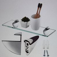 Glastablar +Träger TEAK Design