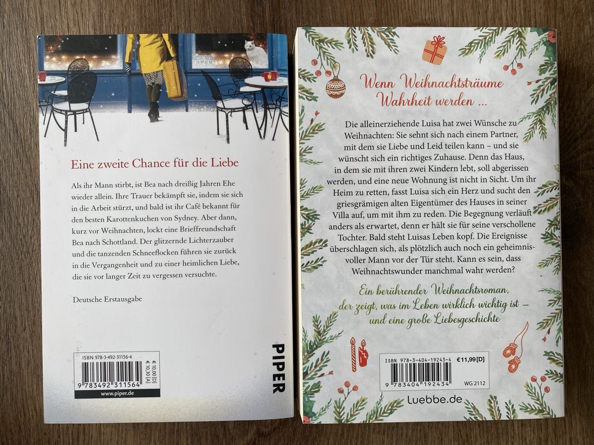 Libri: 2 Winterliche Romane: Amanda Prowse, Anja Marschall, – Usato da Schlosswil venduto da maga09 1