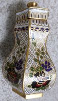 CLOISONNÉ - DECKEL-VASE;--VON HAND GEMACHT;- UNIKAT;-----