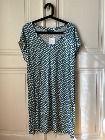 Beach Dress M&S Green/White Size L - NEW