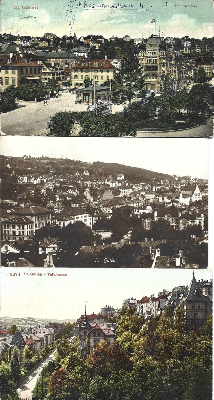 Cartoline postali: AK St.Gallen 6x – Usato da Appenzell venduto da mai25