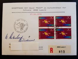 Bundesrat   Autogramm Ritschard  Verkehrshaus  Luzern  1974