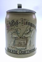 Stifts-Brauerei Hoerde-Dortmund DE Bierkrug mit Zinndeckel
