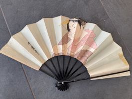 Japanischer Fächer, Handbemalt, sehr alt