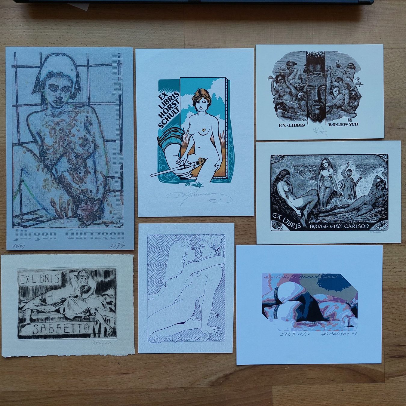 Dipinti: Sammlung Exlibris Erotik verschiedene Künstler – Usato da Obfelden venduto da Exlibris-Art 2