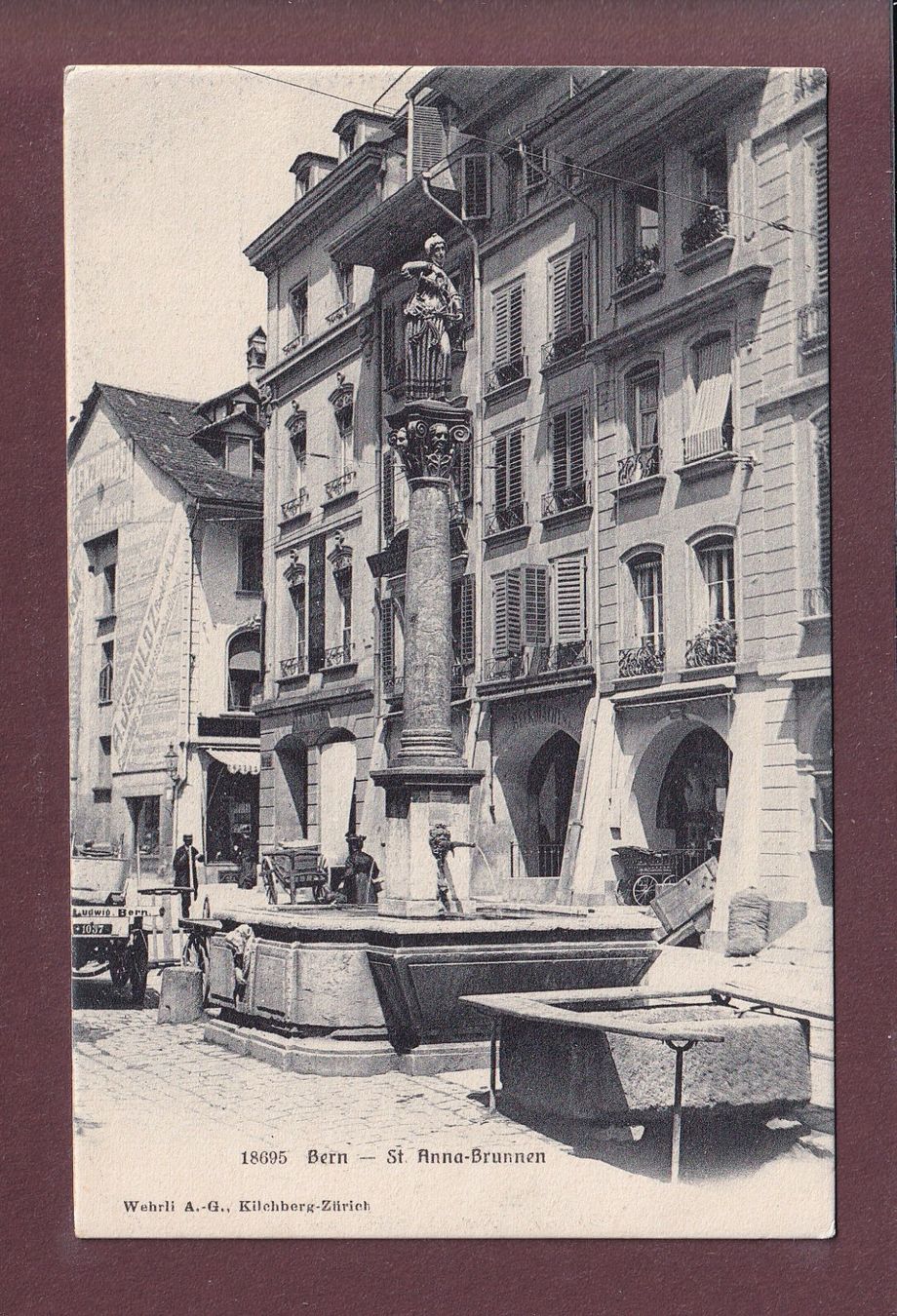 Cartoline postali: BERN - St. Anna-Brunnen – Usato da Pully venduto da nicecards
