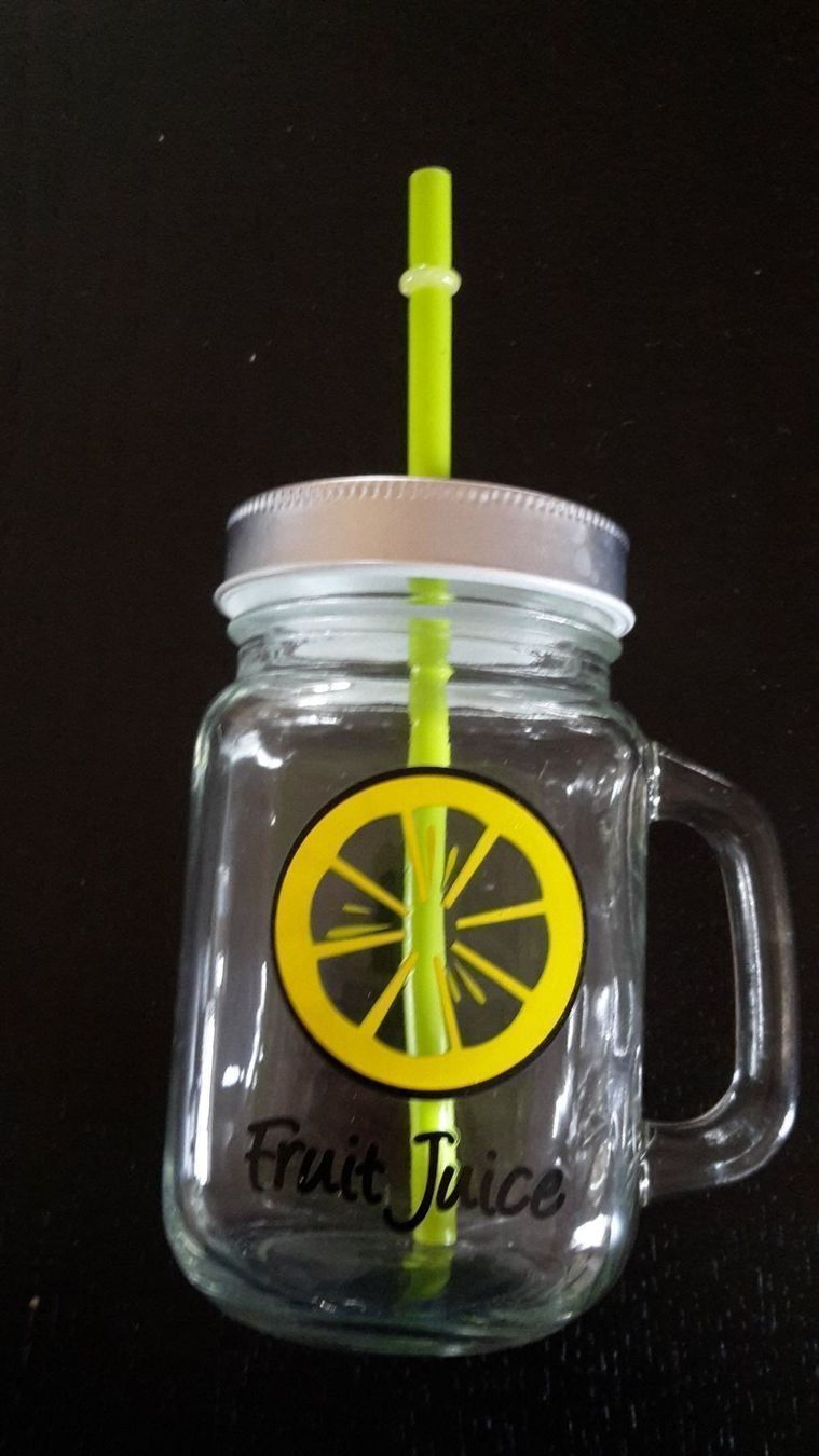 Bicchieri: Smoothie-Glas mit Deckel und Trinkhalm – Nuovo (secondo la descrizione) da Salvenach venduto da soleil_27