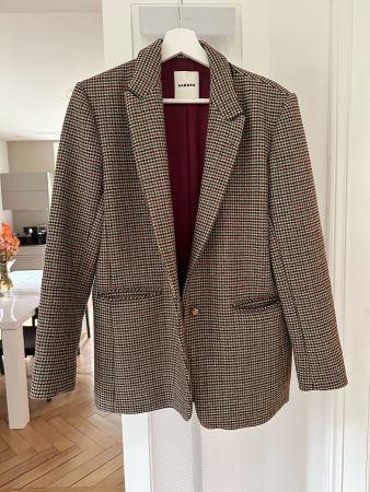 SANDRO Paris Blazer/Jacke mit Karomuster -  GR. 36