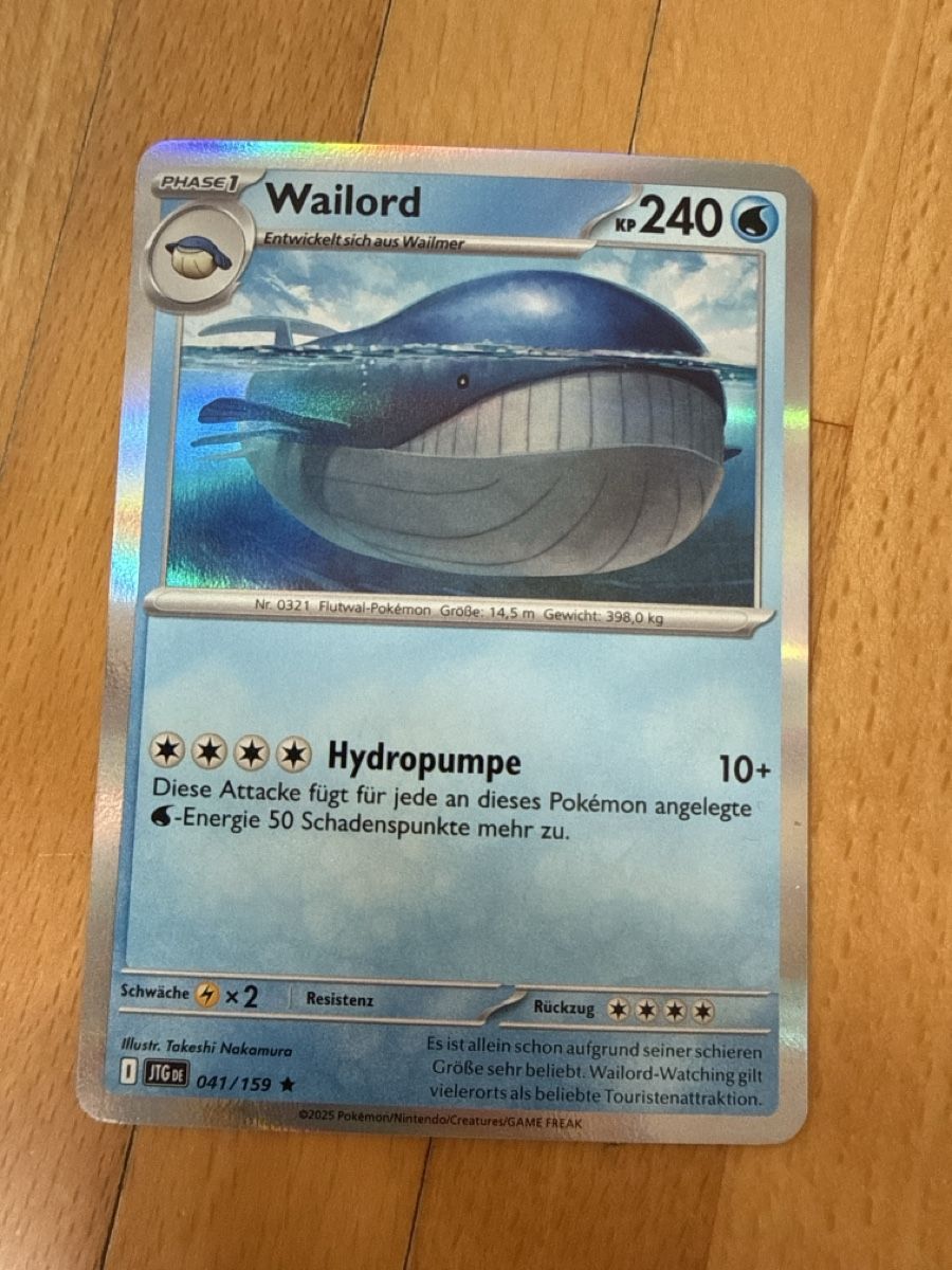 Pokémon Sammelbilder & Trading cards: Pokémon Karte Wailord Phase 1  – Gebraucht aus Wahlen b. Laufen von Canaslan