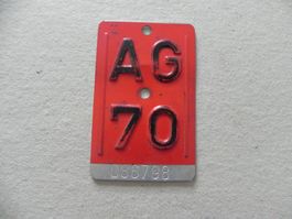 Velonummer Velo Rad AG 1970 Aargau 70 Nummer Geschenk Bike
