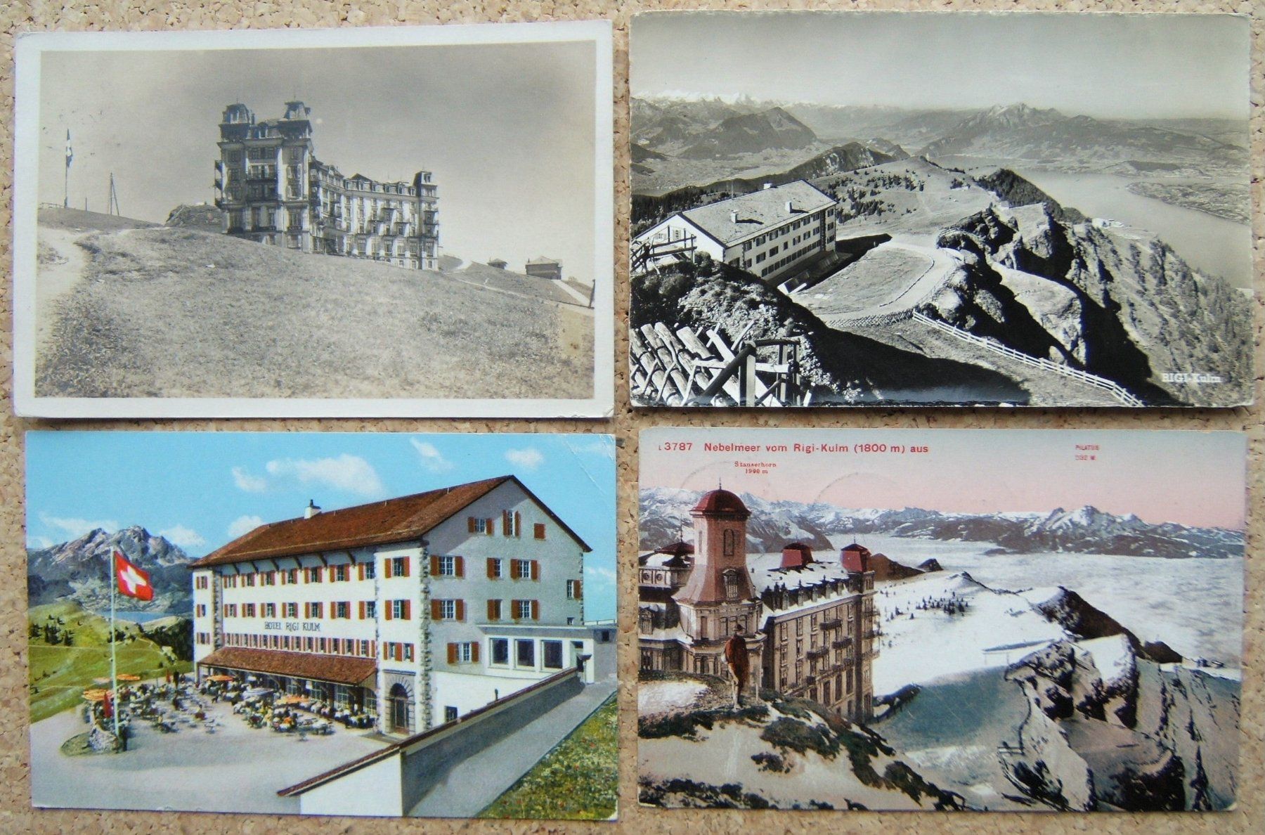 Cartoline postali: 4 AK RIGI-KULM – Usato da Brunnen venduto da Nonne04