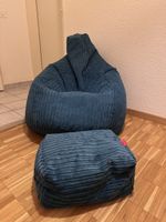 Gaming Sitzsack Sessel Cord Türkis