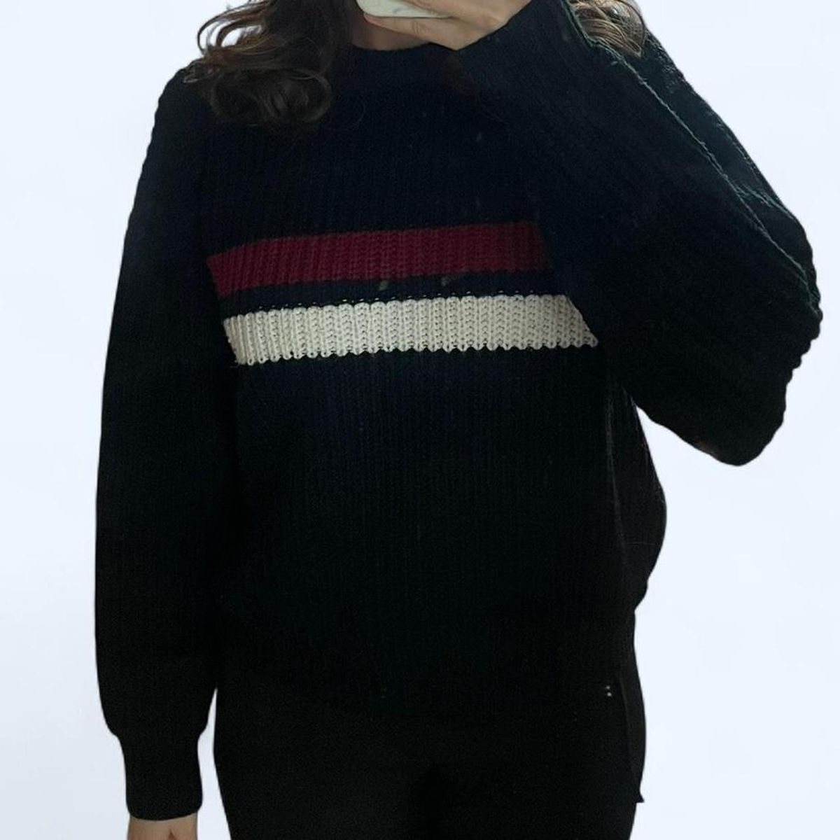 Maglioni & Felpe: Schwarzer Strickpullover mit Streifen - Top Zustand! – Usato da Therwil venduto da nat_gtk5