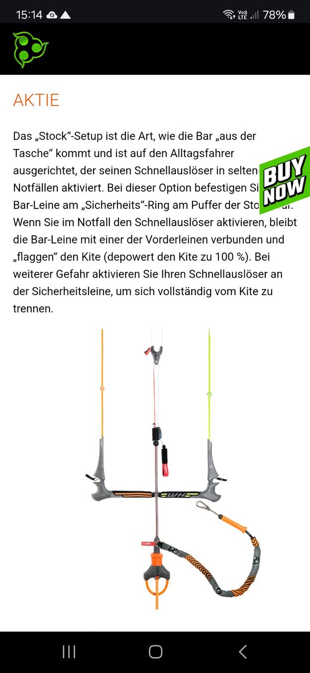 Aquilone: Neue Kite Bar Winmann – Nuovo e nell'imballaggio originale da Domat Ems venduto da carlo1sport 4